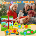 3PC Fidget Popper Sensory Toys Airplane Essentials Travel Activities for Toddlers Pop It Fidget for 12+ Month Babies Christmas Stocking Stuffer Easter Valentine Gift for 1 2 3 Year Old Girls Boys