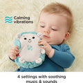 Baby Musical Toy Calming Vibes Hedgehog Soother Plush Sound Machine with Vibrations for Newborns, Blue