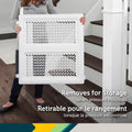 Lift, Lock and Swing Gate - Pressure or Hardware Installed, Fits Spaces between 28" and 42" Wide, 28" Tall, White