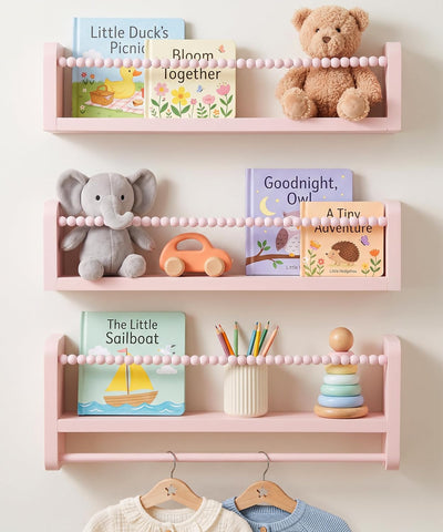 Pink Nursery Shelves for Wall