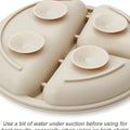 Silicone Baby Feeding Set| 2 Pack Silicone Divided Suction Plate and 2 Pack Tiny Cup with 2 Spoons 2 Forks| Baby Led Weaning Supplies Self Feeding Eating Utensils