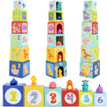 Toddlers and Babies Dinosaur Sorting and Stacking Toys Blocks for 1-3 Kids