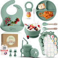 ™ Baby Weaning Set – 15 Pcs Silicone Baby Feeding Set with Suction Plate, Bowl, Bib, Sippy Cup, Fruit Feeder & Freezer Tray – Baby Plates and Bowls Set for 3M+ | Bpa-Free Baby Dishes & Utensils
