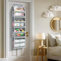 5 Tier 1Pc over the Door Organizer with Clear PVC Windows, Grey