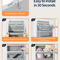 5 Tier 1Pc over the Door Organizer with Clear PVC Windows, Grey