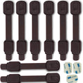 Child Safety Kid Safety Cabinet Lock Child Proofing Strap Locks for Baby Safety Lock,Free Extra Adhesive Tape Included.No Drilling,Easy Installation.(Brown, 8 Pack)