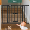 Extra Wide Baby Gate with Cat Door, Catprivilege II, 29-48"