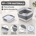 Collapsible Baby Bottles Wash Basin, Foldable Wash Tub with Drain Plug for Infant Essentials, Bottles, Breast Pump, Kitchen, Camping, and Travel Use