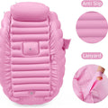 Inflatable Baby Bathtub, Portable Travel Baby Bath Tub Toddler Bathtub with Air Pump, Foldable Non-Slip Shower Basin Mini Air Swimming Pool for Newborn (Pink)
