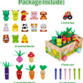 Montessori Wooden Toddler Toys for 1 2 3 Years Old Boys Girls