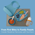 Pre-Spoon Gootensils Self Feeding Baby Spoons 2 Pack, Blue/Orange