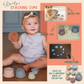 Montessori Sensory Baby Toys, 6 in 1 Early Educational Learning Toy Set