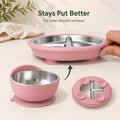304 Stainless Steel Baby Feeding Set, Pink