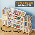 Toy Organizer with 6 Shelves and 12 Compartments, White