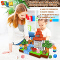 Magnetic Blocks 100PCS Magnet Toy Building Game, Magnetic Building Cubes Toys for Boys Girls Aged 4 5 6 7 8 9 Montessori Sensory Stacking Toy Christmas for Kids Toddlers