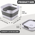 Collapsible Baby Bottles Wash Basin, Foldable Wash Tub with Drain Plug for Infant Essentials, Bottles, Breast Pump, Kitchen, Camping, and Travel Use