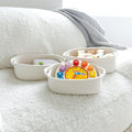 5-Piece Rectangle Storage Basket Set- Cotton Rope Woven Baskets for Organizing! Small Basket for Montessori, Baby Nursery, Dog Toy Baskets, Cat Toy Box, Bathroom Organization Bin