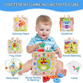 Wooden Activity Cube | Montessori Toys for 1 2 3 Year Old Toddler Gifts