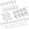 Complete Baby Proofing Kit - Child Safety Hidden Locks for Cabinets & Drawers, Adjustable Safety Latches, Corner Guards and Outlet Covers - Baby Proof Pack to Keep Your Child Safe at Home