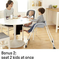 Smartclean Trio Elite 3-In-1 Convertible Baby High Chair, Toddler Chair, and Dining Booster Seat-Slate
