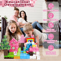 Magnetic Blocks - 100PCS Magnetic Building Blocks Unicorn Magnets Cubes - Magnetic Toys for 3 Year Old Girl, Christmas Birthday Gifts for 3 4 5 6 7 8 9 10 Year Old Kids