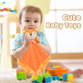 Fox Lovey for Baby Orange Soft Security Blanket Unisex Lovie Gift for Newborn Toddler 16 Inch