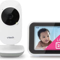 VM819-2 Baby Monitor, 2.8” Screen, 2 Cameras, 1000Ft Range, Night Vision, 2-Way Audio, Temperature Sensor, Lullabies, Secured Transmission No Wifi