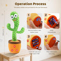 Dancing Talking Cactus Toy for Boys & Girls 18 Months+, Repeating & Singing Mimicking Cactus with English Songs & Adjustable Volume, Great Stocking Stuffer Gift for Kids 2 Years Old