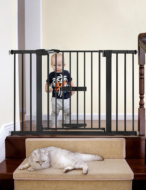 Extra Wide Baby Gate with Cat Door, Catprivilege II, 29-48"