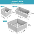 18 Pack Drawer Organizer for Clothes, Underwear Organizer, Grey