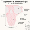 3-Pack Organic Baby Swaddles for Newborns, Infant (Blossom, 0-3M)