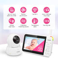 VM924 Pan & Tilt Video Baby Monitor, 5" LCD Screen, up to 17 Hrs Video Battery Life, Plug & Play, 1.33X Zoom, Night Vision, up to 1000Ft Range, Soothing Sounds, 2-Way Talk, Secured Transmission