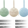 3 Pack Silicone Pacifier Holder Case, Portable Travel Pacifier Pouch for Newborns, Bpa-Free Silicone Pacifier Storage Container for Boys & Girls (Green, Blue, Cream)