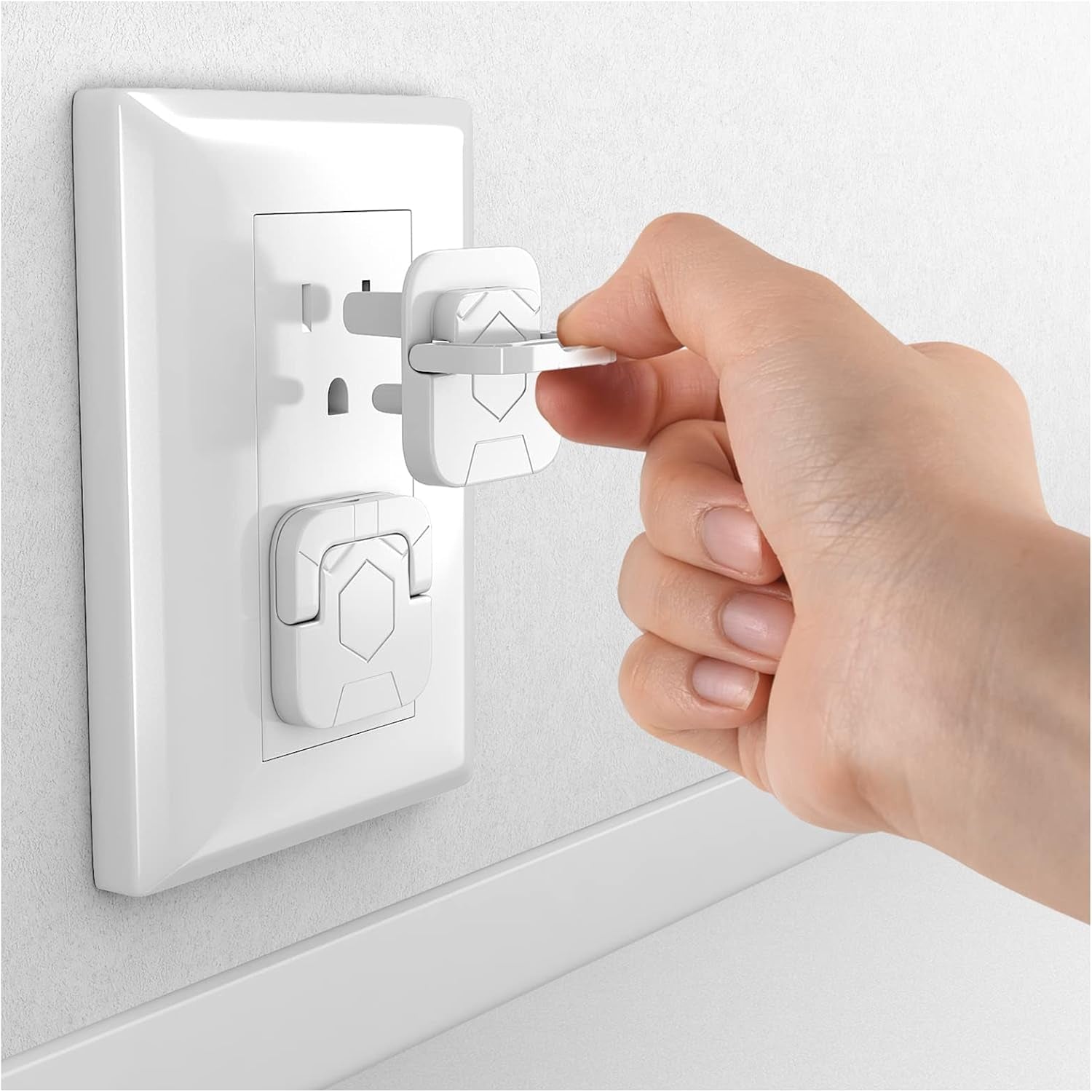 Baby Proofing Outlet Covers (60 Pack) Electric Outlet Plug Covers for Child Safety, Baby Socket Cover Protector Cap to Prevent Child from Power Shock Hazard