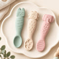 Silicone Baby Spoons, First Stage Self Feeding Utensils 6 Pack