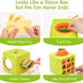 Silicone Baby Tissue Box Toy 6-12 Months Gifts for Boys Girls