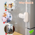 1 Pack Updated Child Proof Refrigerator/Fridge/Freezer Door Lock Apply to Max 1"(25Mm) Sealing Strip for Toddlers and Kids, No Tools Need or Drill (White)
