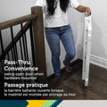 Lift, Lock and Swing Gate - Pressure or Hardware Installed, Fits Spaces between 28" and 42" Wide, 28" Tall, White