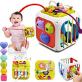 Sensory Montessori Toy for Boys and Girls, 7-In-1 Multi-Function Activity Toy with Shape Sorter and Stacking Blocks, Fine Motor Skills Toy, Easter Birthday