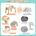 Wooden Activity Table for Toddlers, 9 in 1 Montessori Toy