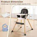High Chairs for Babies and Toddlers, Portable Baby High Chair Adjustable