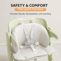 Fully Washable Baby High Chair, 220 LBS Convertible Growing High Chairs for Babies, Toddlers & All Ages, with Soft Cushion, Adjustable Seat & Tray, Grey