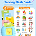Talking Flash Cards for Toddlers 1-3, Upgraded 248 Sight Words Montessori Speech Therapy Toy, Autism Sensory Educational Learning Toys, Birthday Gifts for Boys Girls (Blue)