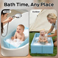 Foldable Baby Bathtub for Newborns and Toddlers, Portable Bath Tub