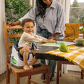 Baby Base 2-In-1 Booster Feeding and Floor Seat with Self-Storing Tray - Night Sky