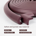 Baby Proofing Edge Corner Guards, Child Safety Furniture Bumper, Table Protectors, 3M Pre-Taped Corners, Safe Edge Corner Cushion (Brown, 20.4Ft)