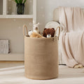 Jute Rope Laundry Hamper Basket. 58L Tall Baby Nursery Hamper