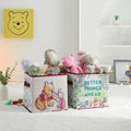 Disney Winnie the Pooh Storage Cubes, Set of 2 Fabric Storage Bins with Handles, 10X10 Collapsible Cube Organizer Baskets for Nursery, Kids Room, Playroom, Closet & Shelf Storage