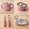 304 Stainless Steel Baby Feeding Set, Pink