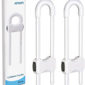 Baby Proofing Cabinets,Cabinet Locks for Babies,Pack of 2,White